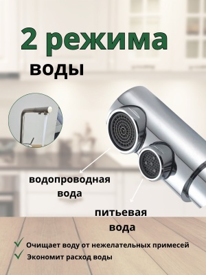 Смеситель для кухни MILANI М08098 Satin